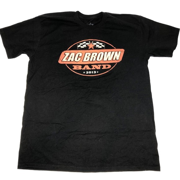Zac Brown Band 2013 Concert Tour Black Shirt T-Shirt Lucy Justice Goods Size XL - Picture 1 of 9